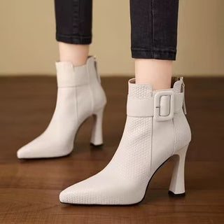 Bottines Élégantes Femme à Boucle et Talon Haut – Idéales pour le Quotidien