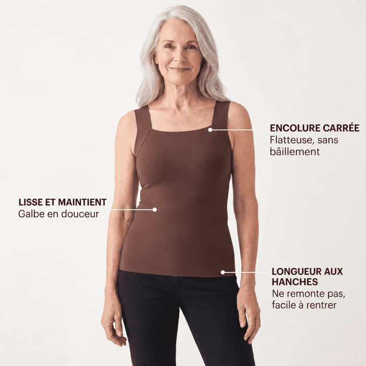 Débardeur sculptant avec soutien-gorge intégré