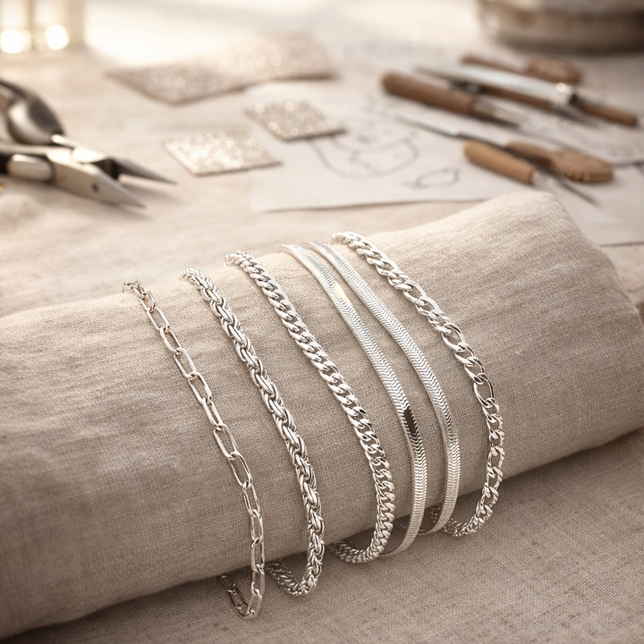 Ensemble de Bracelets en Or - 5 pièces