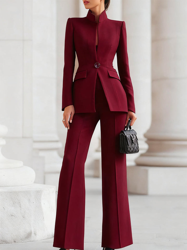Dominique | Tailleur pantalon bleu nuit intemporel