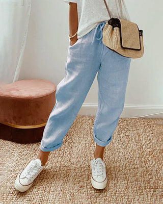 Lucie | Pantalon fluide en mélange coton et lin