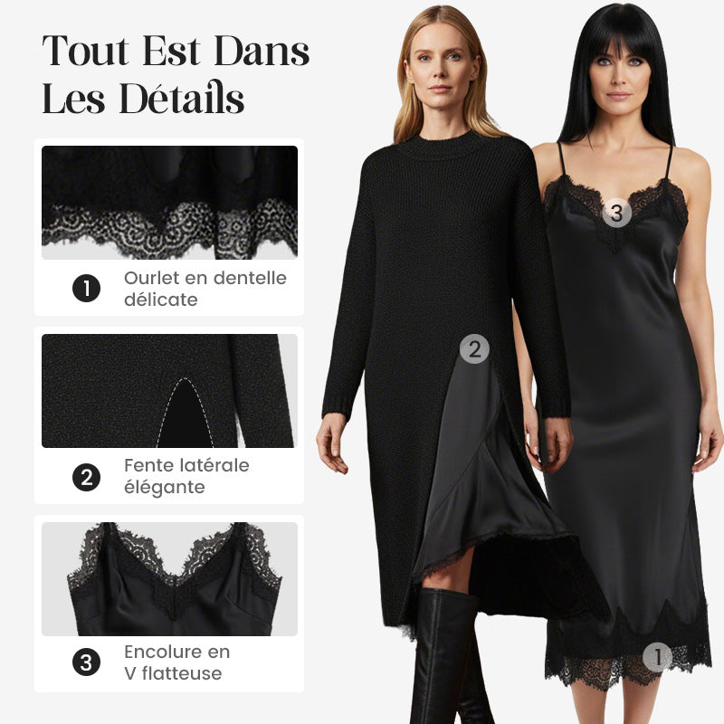 Françoise | Ensemble robe + pull chaud et élégant
