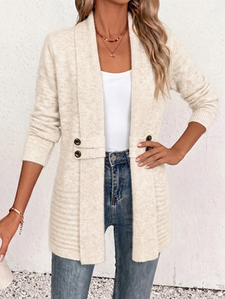 Xalviere | Élégant Cardigan Femme - Ouverture Frontale &amp; Taille Ajustée
