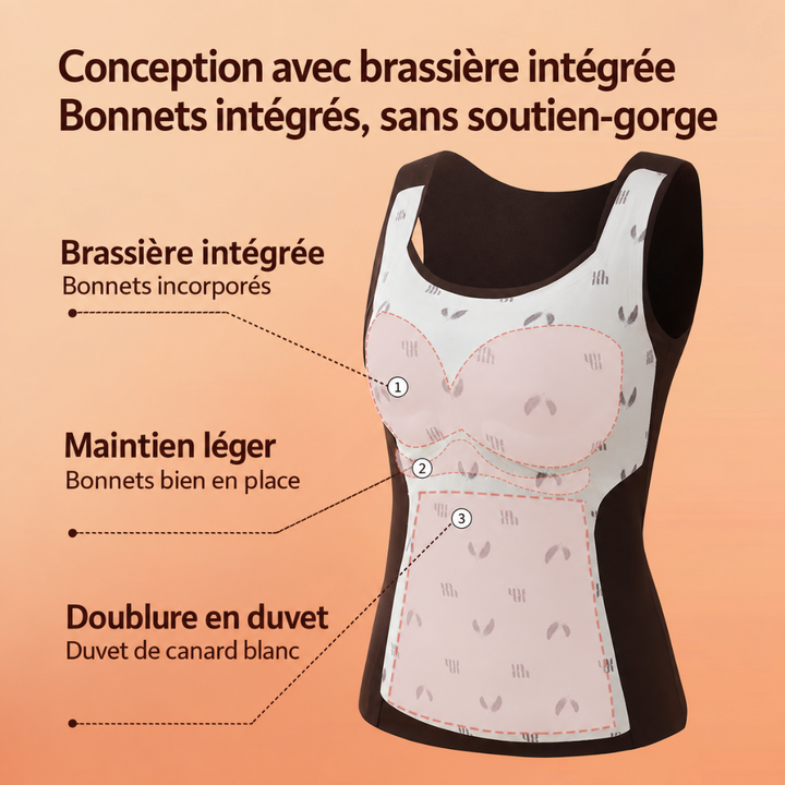 Débardeur sculptant avec soutien-gorge intégré