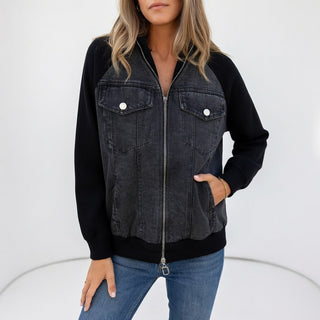 Coraline | Veste casual contrastée élégance moderne