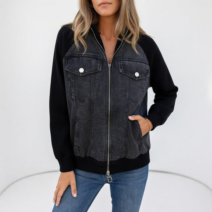 Coraline | Veste casual contrastée élégance moderne