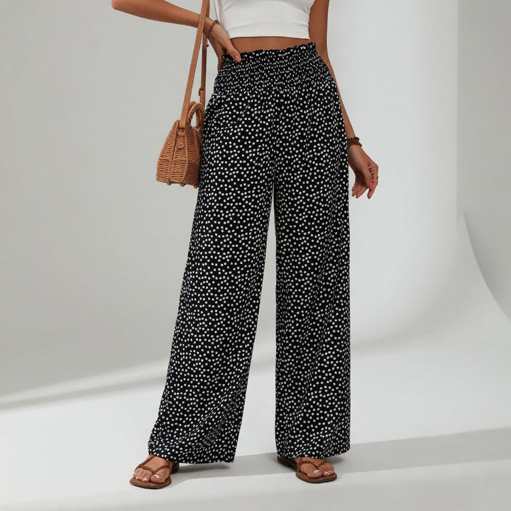 Cléophine | Pantalon fluide imprimé taille confortable