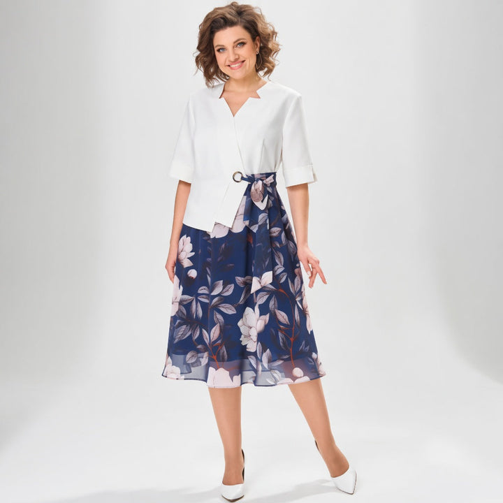 Mélusine | Ensemble jupe florale élégance romantique
