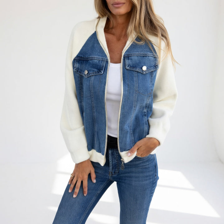 Coraline | Veste casual contrastée élégance moderne