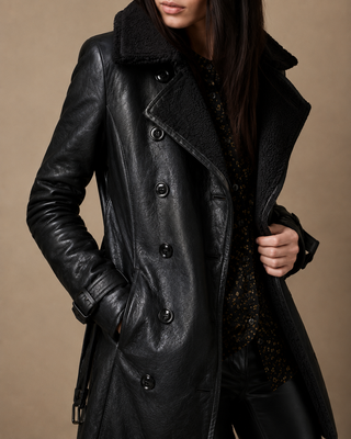 Charlotte | Veste longue pour femme en simili cuir