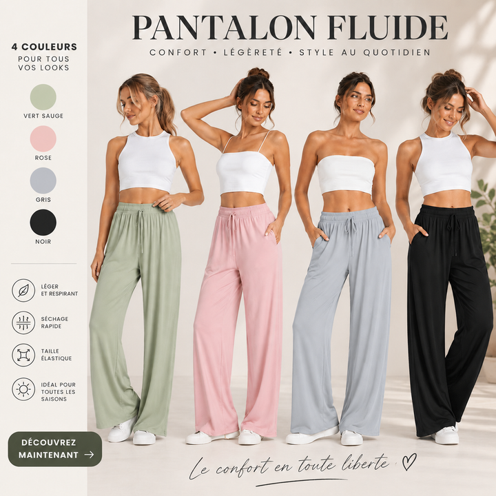 Marie | Pantalon fluide taille confortable