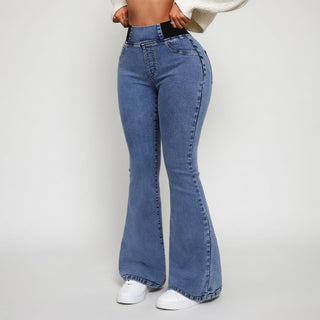 Véryliane | Jean flare taille haute sculptant
