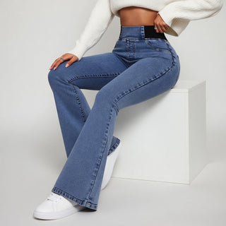 Véryliane | Jean flare taille haute sculptant