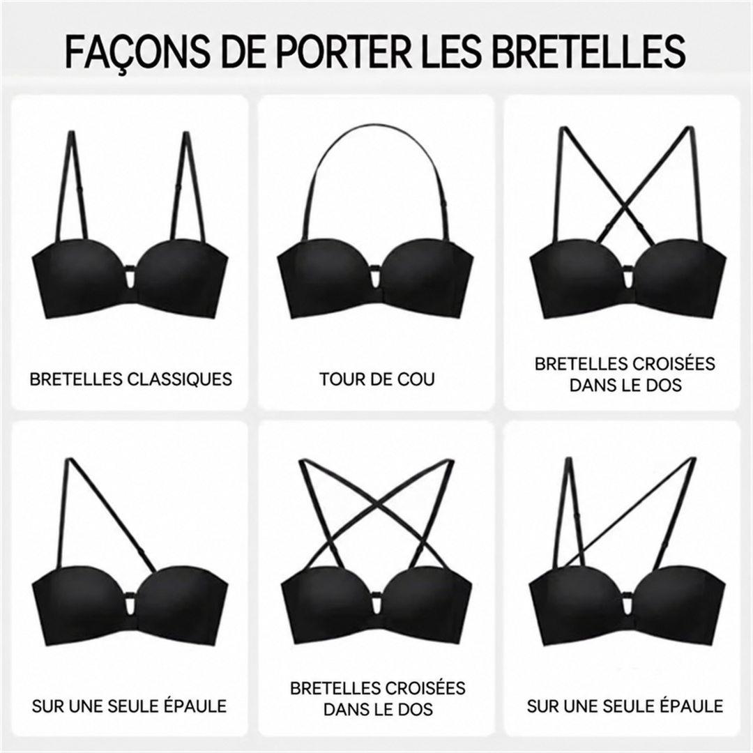Soutien-gorge sans bretelles | fermeture sur le devant