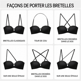 Soutien-gorge sans bretelles | fermeture sur le devant