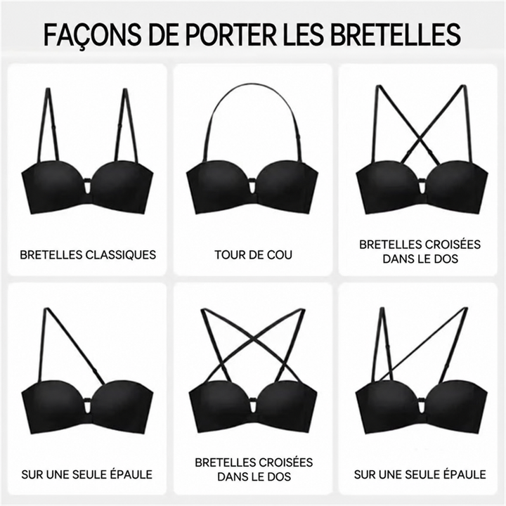Soutien-gorge sans bretelles | fermeture sur le devant