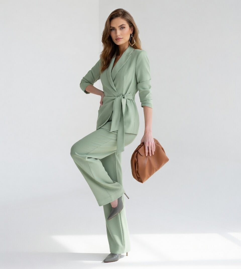 Véronise | Ensemble tailleur fluide élégant structuré