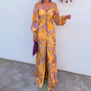 Mia | Robe longue fleurie avec imprimé