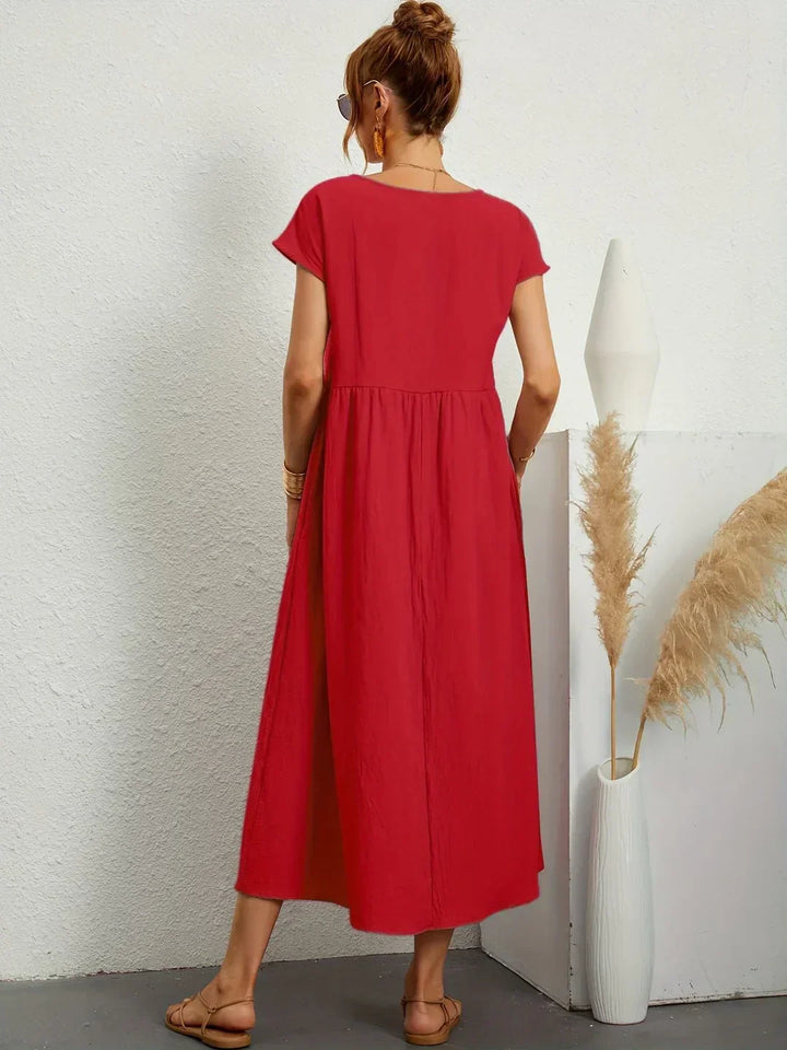Gabrielle | Robe midi fluide élégance intemporelle