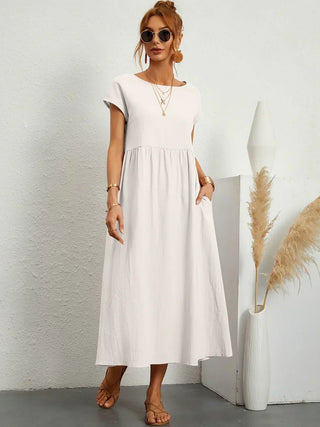 Gabrielle | Robe midi fluide élégance intemporelle