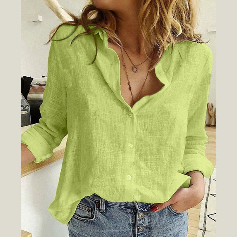 Aurélie | Blouse en coton élégante au style naturel