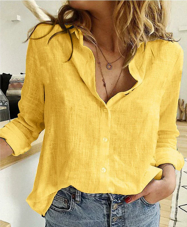 Aurélie | Blouse en coton élégante au style naturel