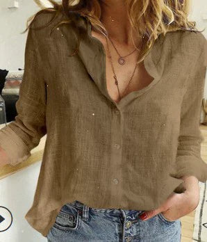 Aurélie | Blouse en coton élégante au style naturel