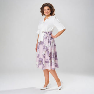 Mélusine | Ensemble jupe florale élégance romantique