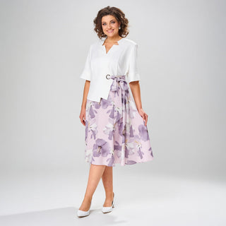 Mélusine | Ensemble jupe florale élégance romantique