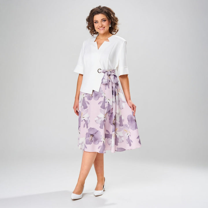 Mélusine | Ensemble jupe florale élégance romantique