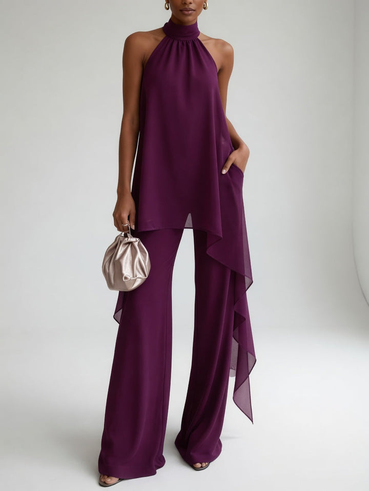 Thaïs | Ensemble halter fluide sophistication audacieuse