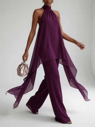 Thaïs | Ensemble halter fluide sophistication audacieuse