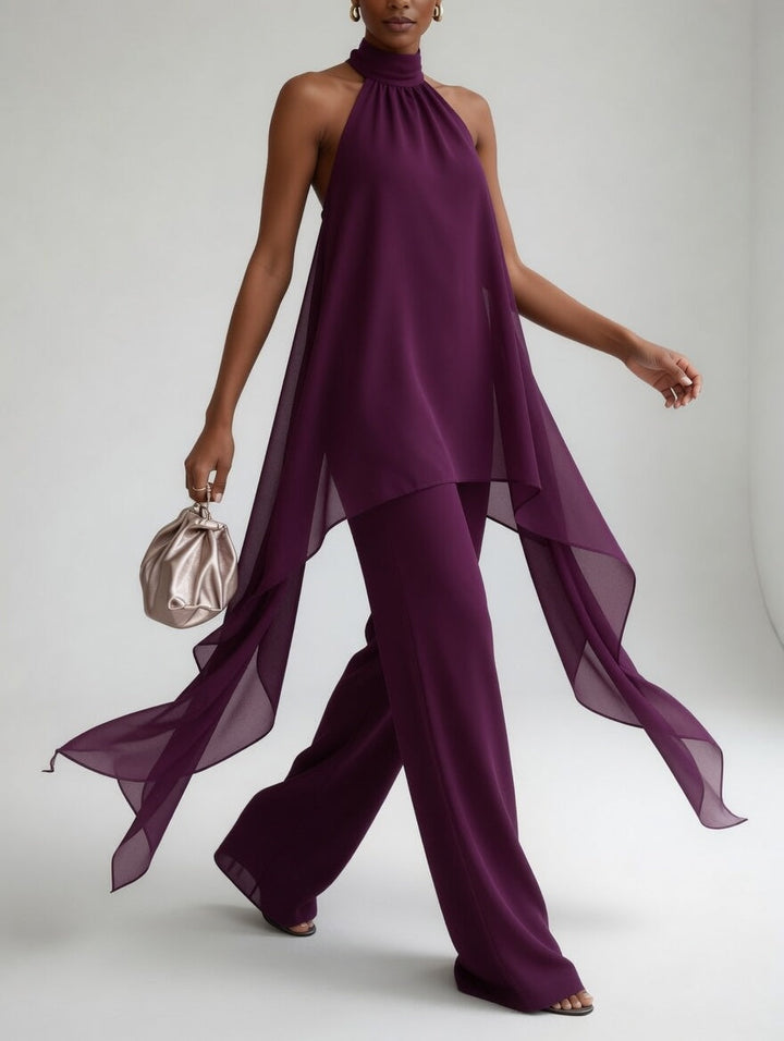 Thaïs | Ensemble halter fluide sophistication audacieuse