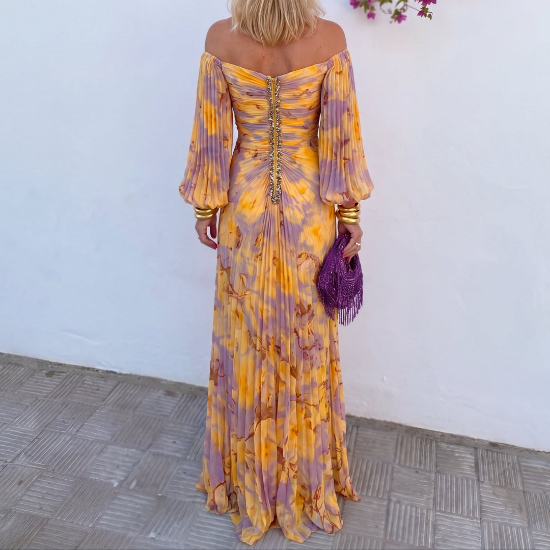Mia | Robe longue fleurie avec imprimé