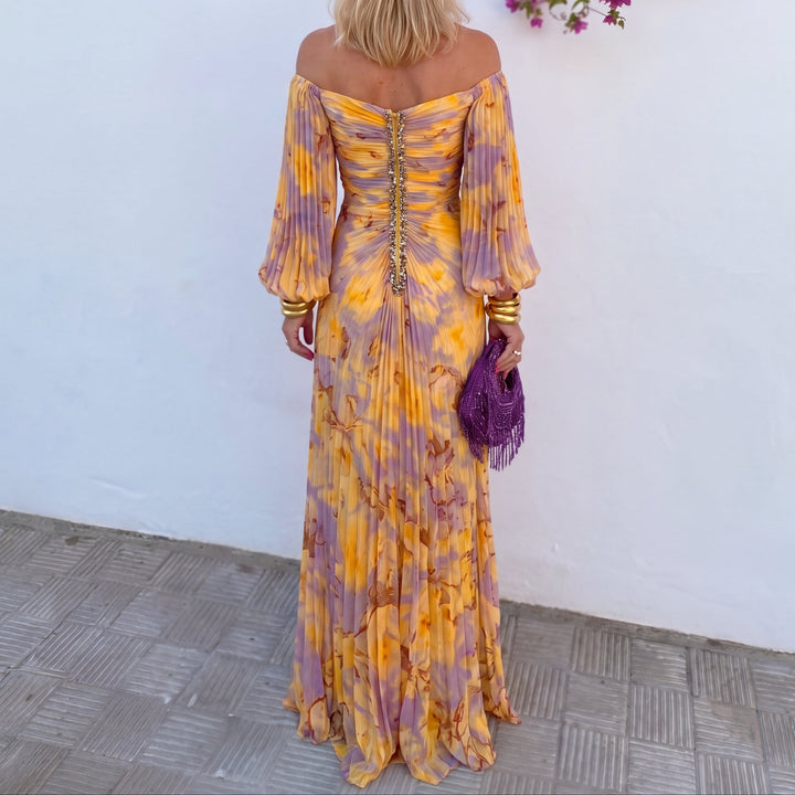 Mia | Robe longue fleurie avec imprimé