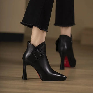 Bottines Élégantes Femme à Boucle et Talon Haut – Idéales pour le Quotidien