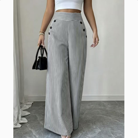 Ondine | Pantalon large à rayures classiques