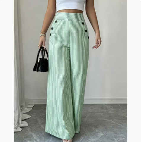 Ondine | Pantalon large à rayures classiques
