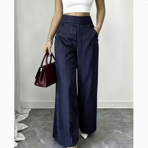 Ondine | Pantalon large à rayures classiques