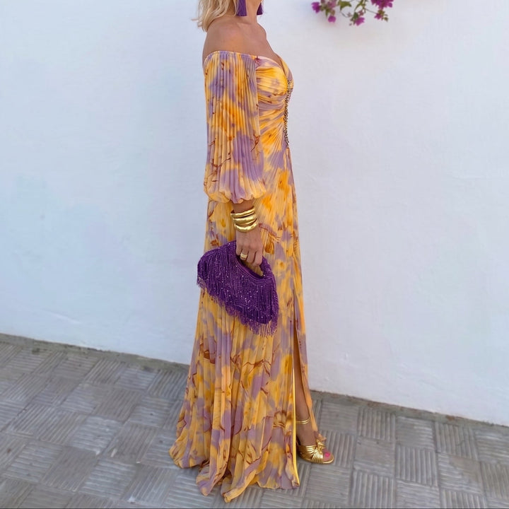 Mia | Robe longue fleurie avec imprimé