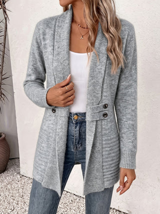 Xalviere | Élégant Cardigan Femme - Ouverture Frontale &amp; Taille Ajustée