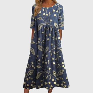 Robe Midi Fleurie | Coupe Ample Élégante et Confortable
