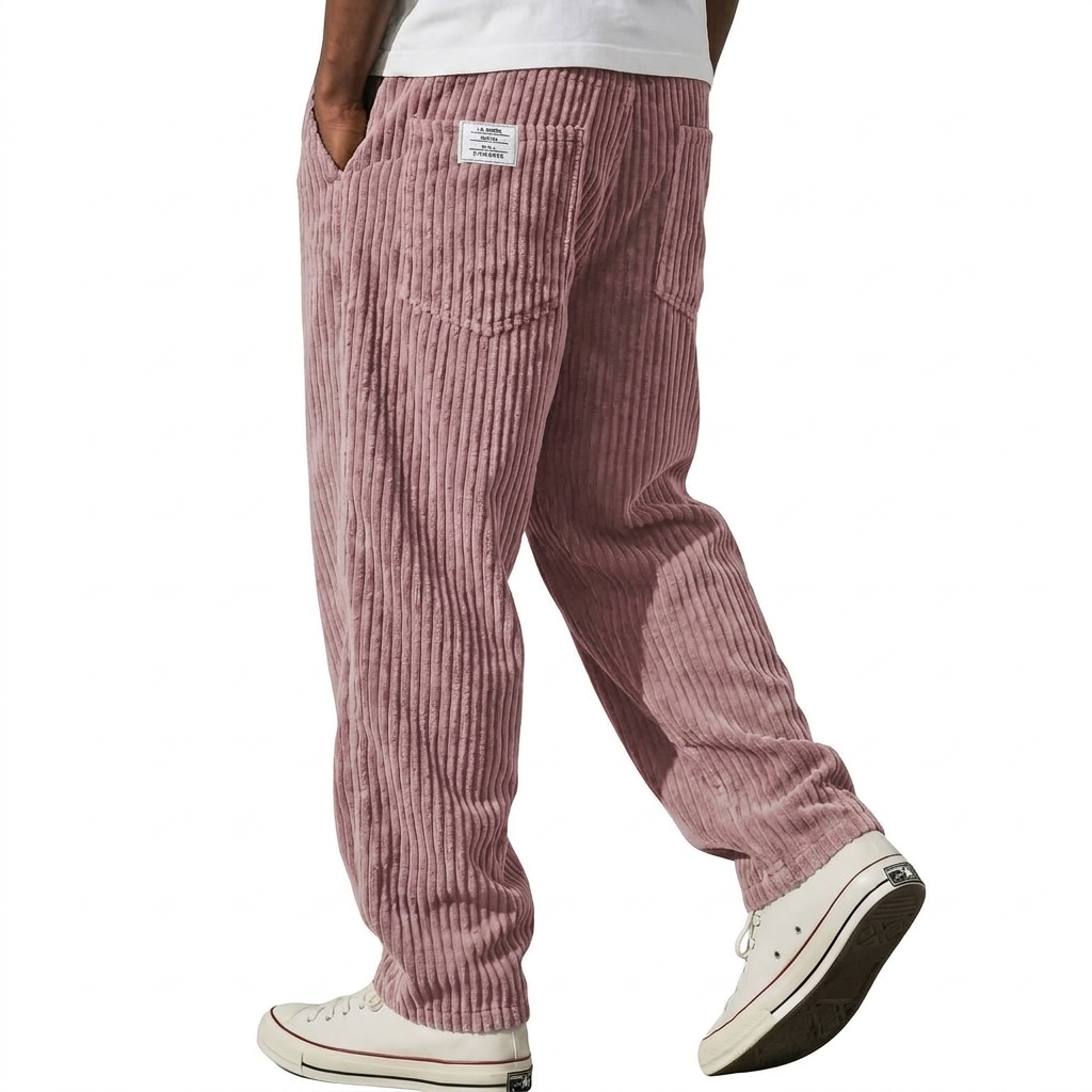 Varel | Pantalons velours côtelé avec taille élastique