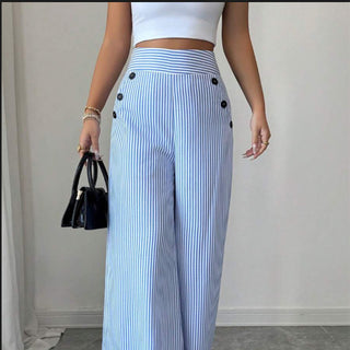 Ondine | Pantalon large à rayures classiques