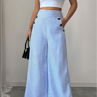 Ondine | Pantalon large à rayures classiques