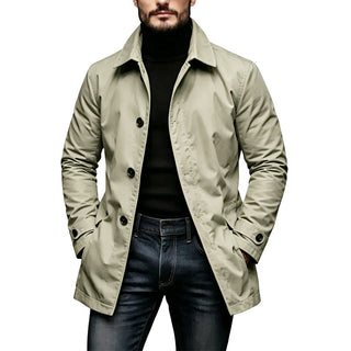 Trench Imperméable pour Homme de Longueur Moyenne